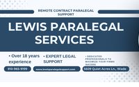 Remote Contract Paralegal Services on your terms by Karen Lewis, Lewis Paralegal Services