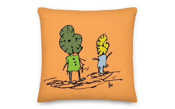 Clock Heads - Art Cushion by Art First | Cushion Second