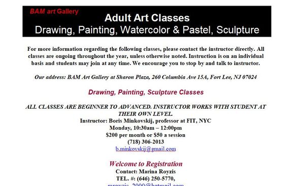 Adult Art Classes by BAM Art LLC