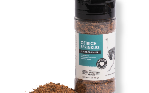 Ostrich Sprinkles - topper by The Novel Protein Company LLC