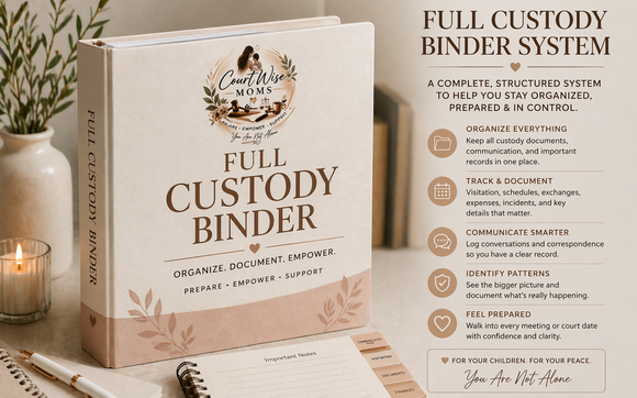 Full Custody Binder System by CourtWise Moms