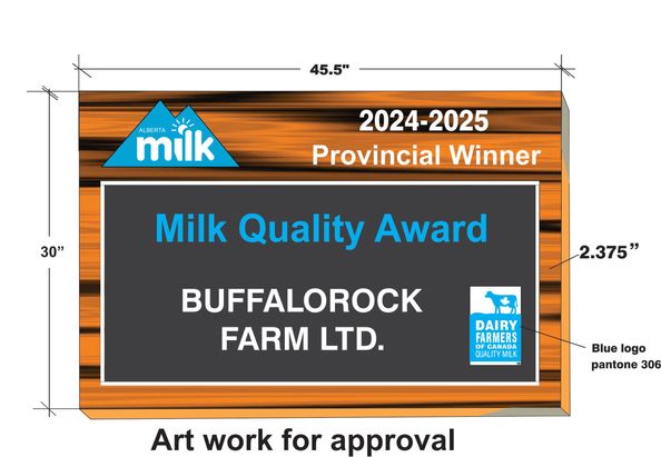 Sandblasted Cedar sign for Alberta Milk by Philips arts Signs & Computer Graphics Services