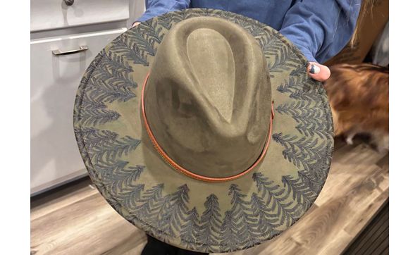 Burned felt hat by A.H. Handicrafts
