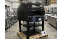 Marra Forni NP90WG Neapolitan Wood / Gas Combo Fired Round Dome Oven 35.43" Dia. Interior Brick Deck by Sun Coast Restaurant Supplies LLC