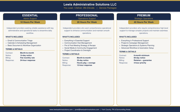 Our Services - Lewis Administrative Solutions by Lewis Administrative Solutions