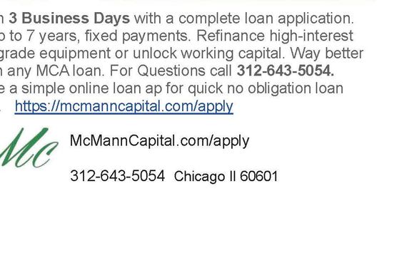 Fixed rate & term available. by McMann Capital