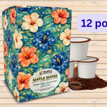 Americana Hibiscus Art Box design celebrates USA by Tropics Lifestyle™ Coffee