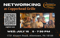 Networking at Copperhead Grille - over 70 already registered!  by Business Owners Trade Alliance / Ambassador Alignable Alliance of Lehigh Valley/Monroe/Berks