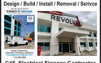 Lighted Building Signage  built in house and installed. by Stanco Signage Systems. inc.