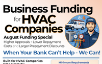 DAC August Business Funding for HVAC Companies by Revenue based business funding.