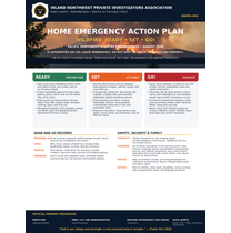 HOME EMERGENCY ACTION PLAN by INWPIA - Inland NorthWest Private Investigators Association