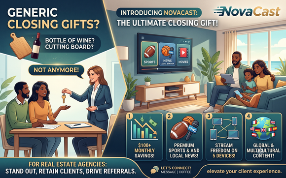 🏡 Stand Out in a Crowded Market: The Ultimate Closing Gift & Referral Perk for Real Estate Agencies! by NovaCast