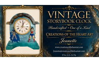 Vintage Storybook CLock by Creations of the Heart Art