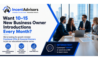 Webinars - Do you want 10–15 Qualified Business Owner Introductions Every Month? by IncentAdvisors