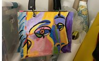 Custom painted handbags by Rozsi Moser Art