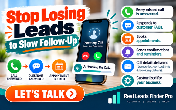 Turn Missed Calls Into Appointments by Real Leads Finder