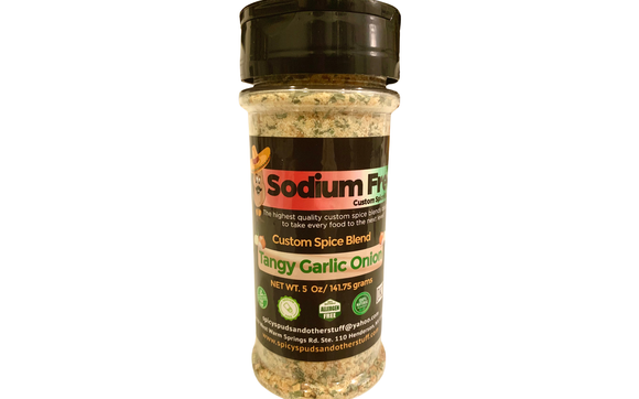 Tangy Garlic Onion 5-ounce by Spicy Spuds and Other Stuff Custom Spice Line