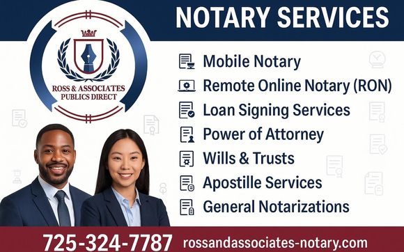 ROSS & ASSOCIATES NOTARY PUBLICS DIRECT  by ROSS & ASSOCIATES MBSP LLC