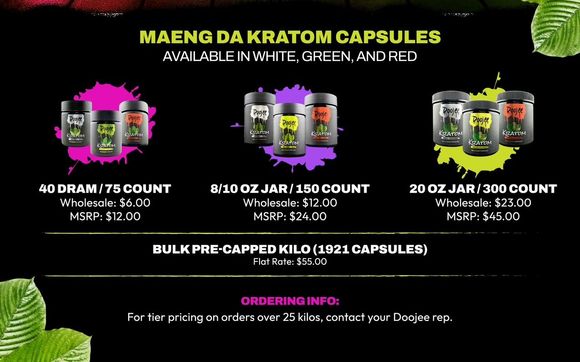 Kratom Capsules by Doojee-Jordan