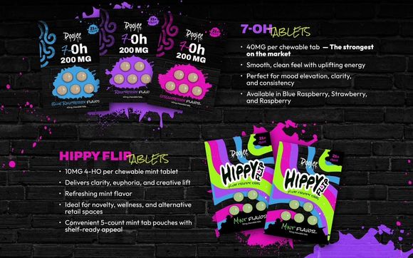 40 MG 7Oh and new 4HO Hippy Flip Tablets by Doojee-Jordan