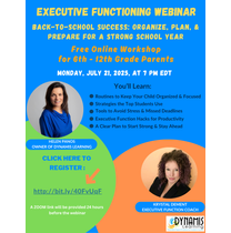 Executive Function FREE Webinar for 6th-12th Grade Parents by Dynamis Learning 