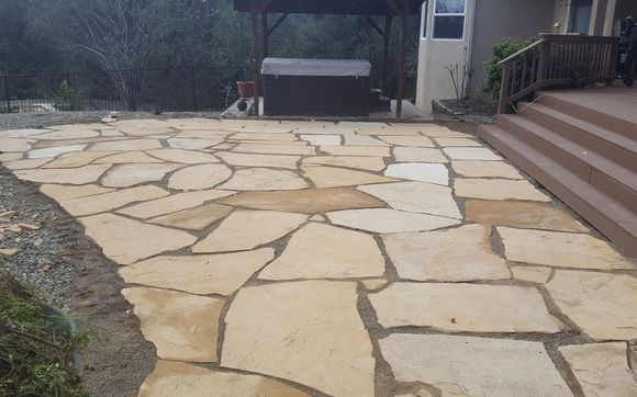 Flagstone Patio by Marion Shaw Greenscpae Designer