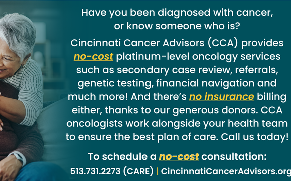 Free second-opinions to cancer diagnosis by Cincinnati Cancer Advisors