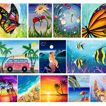 Painting Party / Paint and Sip Events by Art as a Medium to Heal - Whispering Winds Healing - @AliciaLondosArt