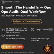 OPs Audit: dual workflow by Pillar & Compass Consulting