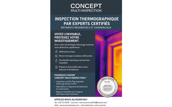 Residential & Commercial Building Inspection by Concept Multi-inspection | Inspecteur en bâtiment à Gatineau