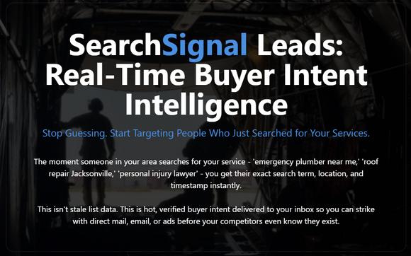 SearchSignal Leads by Ben Vangarde