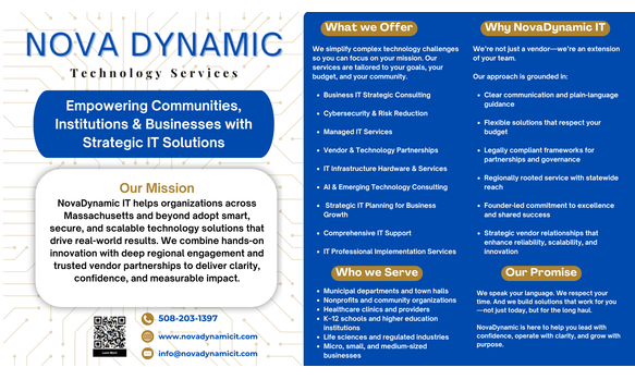 NovaDynamic IT Business One Pager by NovaDynamic Technology Services