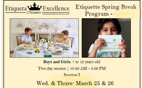 Spring Break Etiquette Camp by Etiqueta Excellence Manners