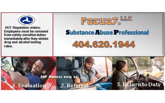 SAP,  Clinical evaluations,   Treatment referrals by Focus7.LLC