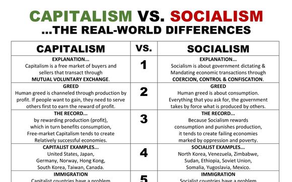 Capitalism And Socialism Differences