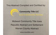 Real Estate Title and Abstracting by Midwest Community Title Iowa