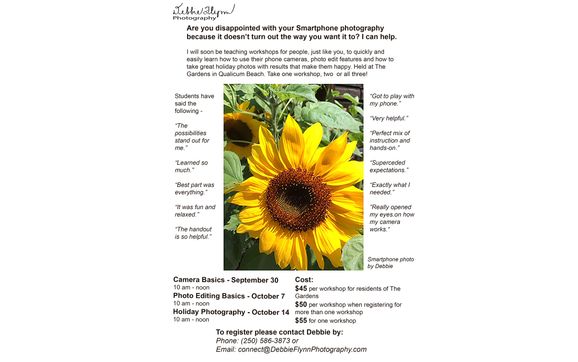 Smartphone Photography Workshops by Debbie Flynn Photography