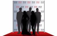 Glitz Package:  8'x8' Custom Backdrop, Stand and Carpet by Step and Repeat LA