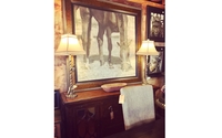 61" x 61" custom framed canvas art by Angela's Designs in Furniture, LLC