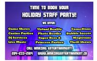 Time to book your Holiday Staff Party by Amazing Entertainment Agency
