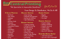 Design, Print, fulfillment and mailing services by Bay Central Printing