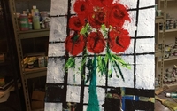 Flowers in vase by Babroff Studios
