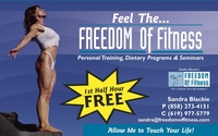 First Time Client Special: FREE 1/2 hr. Consultation by Freedom Of Fitness