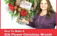 Video Tutorial - How to Make a Silk Flower Christmas Wreath by Southern Charm Wreaths