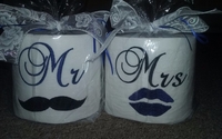 Mr. & Mrs. Embroidered Toilet Paper  by Kan's Embroidery