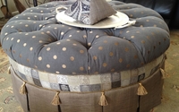 Custom designed ottoman by Sciacca's Upholstering & Design Center
