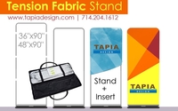 NEW! Tension Fabric Stand  by Tapia Design - Printing & Logo Design Services-Banners-Displays-Signs printing in Anaheim, California