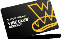 The Vibe Club Rewards Card by Which Wich Superior Sandwiches