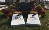Hand painted Custom cornhole game boards by Chi-Town Custom Cornhole Boards 