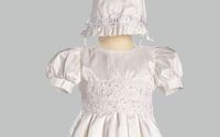 Isabel Silk Christening Gown with Laced Bodice by MollysHanger.com